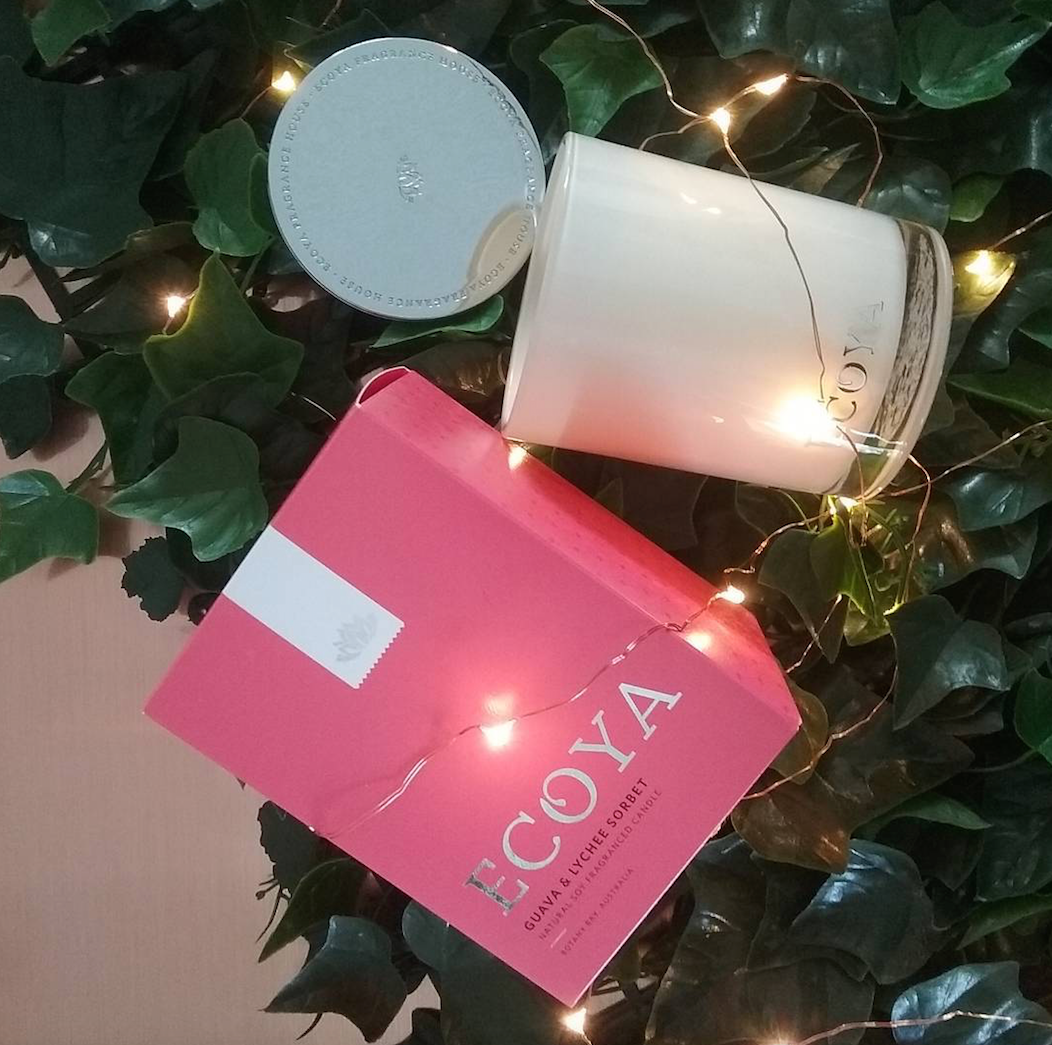 Ecoya Bougie & Diffuseur Sorbet de Letchi & Goyave