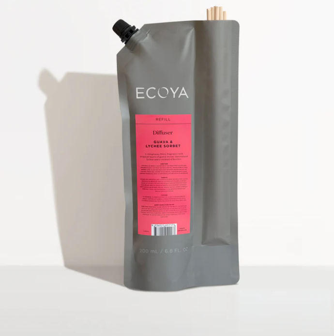 Ecoya Bougie & Diffuseur Sorbet de Letchi & Goyave