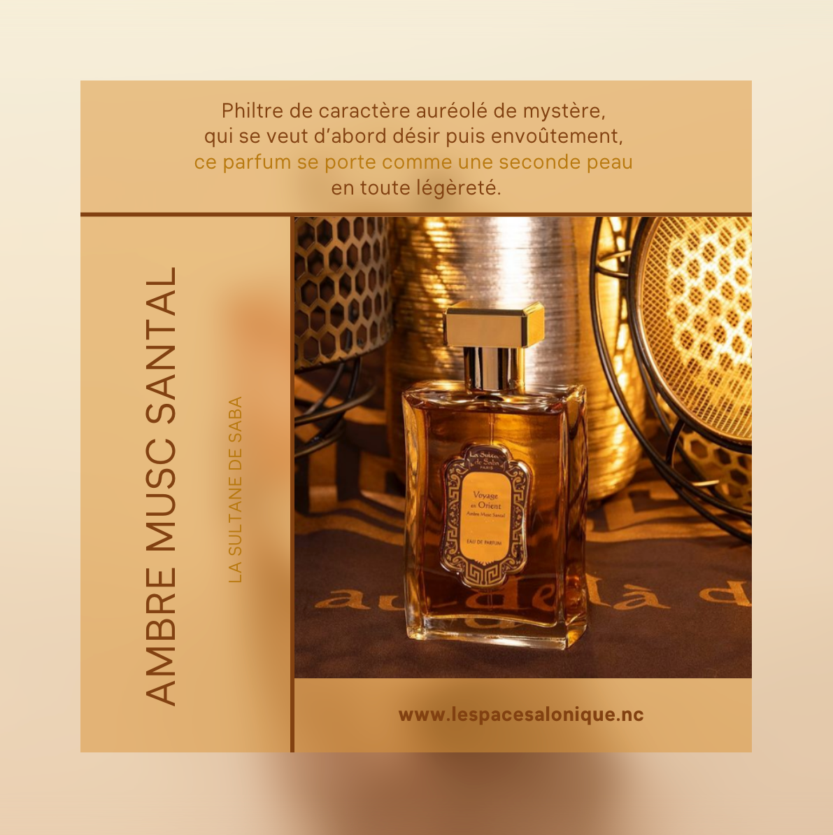 Eau de parfum Ambre Musc Santal 100ml