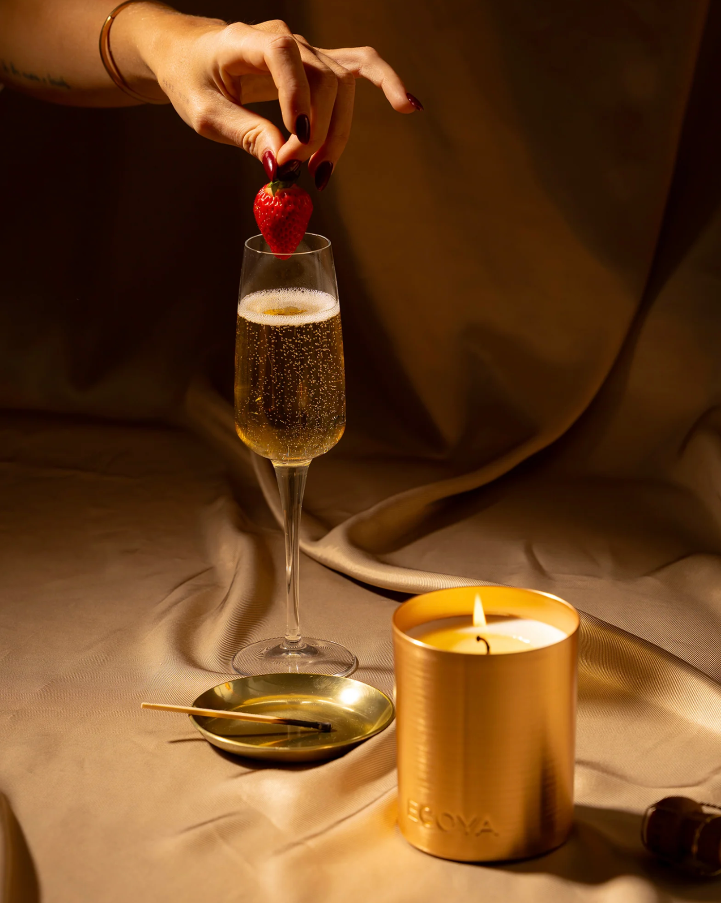 Ecoya Noel Bougie GOLDIE dorée